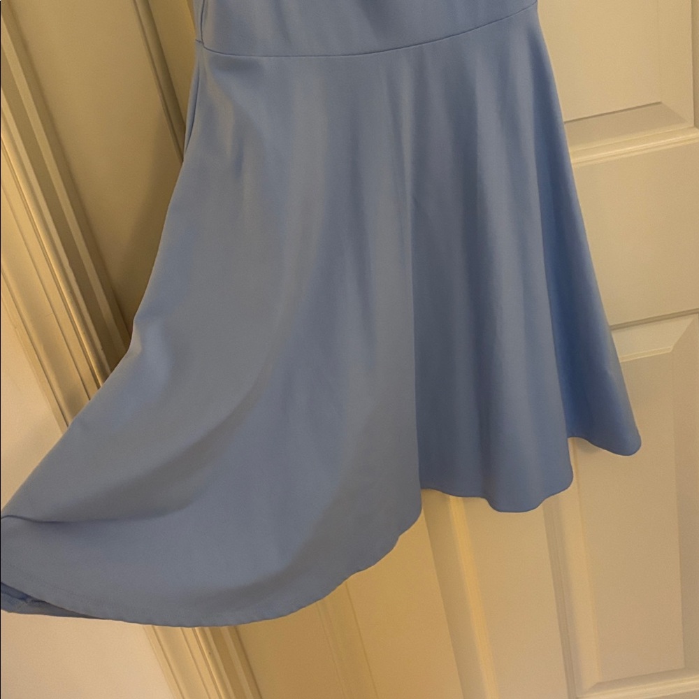 Susana Monaco Powder Blue Scoop Neck Fit-and-Flare Mini Dress S - Picture 7 of 9
